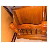 WOOD END TABLE W/ MAGAZINE RACK- BB