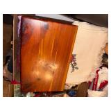 WOOD BOX/ CHRISTMAS THROW & MISCELLANEOUS- BB