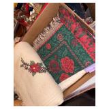 WOOD BOX/ CHRISTMAS THROW & MISCELLANEOUS- BB