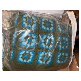 2 BOXES OF THROWS/ PLANT STANDS/ AFGHAN- BB