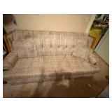 3 CUSHION WOOD & FABRIC COUCH- BB