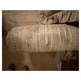 3 CUSHION WOOD & FABRIC COUCH- BB
