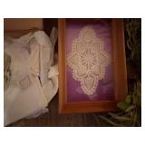 GREENERY/ PICTURE FRAMED DOILY/ BOX HANKIES- BB
