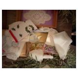 GREENERY/ PICTURE FRAMED DOILY/ BOX HANKIES- BB