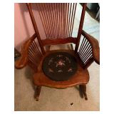 ANTIQUE WOOD ROCKING CHAIR- PBR