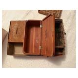 1 WICKER BOX & 2 WOOD BOXES- PBR