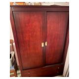 WOOD WARDROBE CLOSET 39"X25"X5