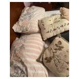 9 BED & DECORATIVE PILLOWS- PBR