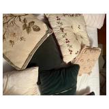 9 BED & DECORATIVE PILLOWS- PBR