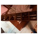 PAIR OF LAMPS/ 2 WOODEN SHELVES/ DRESSER SCARF- PBR