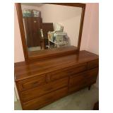 7 DRAWER VINTAGE DRESSER W/ MIRROR- PBR