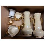 BUD VASES/ SWANS DECOR- OF