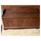 WOODEN STORAGE BENCH- OF