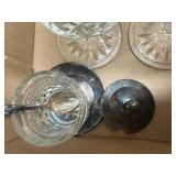 8 COUNT STEM GLASSES & SUGAR DISH- OF