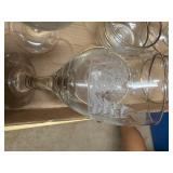 14PCS GOLD RIMMED STEM GLASSES W/ CHRISTMAS PRINT- OF