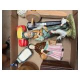 2 WOODEN BOXES/ FIGURINES/ WOODEN TOY- OF