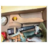 2 WOODEN BOXES/ FIGURINES/ WOODEN TOY- OF