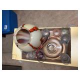 BIG VASE/ MINI VASES & CHEESE CONTAINER (9PCS)- OF