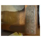 WOOD CABINET W/ GLASS DOORS- OF