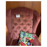 UPHOLSTERED CHAIR W/ FOOTSTOOL- OF