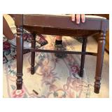 WOODEN SEWING STOOL W/ PADDED SEAT- UPB