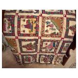 WOODEN QUILT RACK W/ QUILT- UPB
