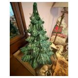 CERAMIC LIGHTED CHRISTMAS TREE & NATIVITY SET- UPB
