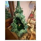 CERAMIC LIGHTED CHRISTMAS TREE & NATIVITY SET- UPB