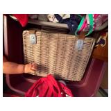 TOTE OF DOLLS W/ CLOTHES & PUPPETS- UPB