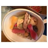 TIDDLEDY WINKS/ VINTAGE METAL TOYS/ METAL CRANE & MORE- UPB