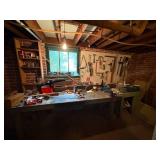 WALL & BENCH CONTENTS OF TOOLS & VICE- BMT