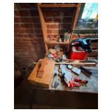 WALL & BENCH CONTENTS OF TOOLS & VICE- BMT