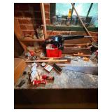 WALL & BENCH CONTENTS OF TOOLS & VICE- BMT