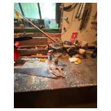 WALL & BENCH CONTENTS OF TOOLS & VICE- BMT