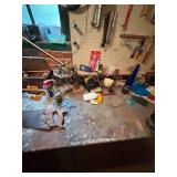 WALL & BENCH CONTENTS OF TOOLS & VICE- BMT