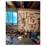 WALL & BENCH CONTENTS OF TOOLS & VICE- BMT