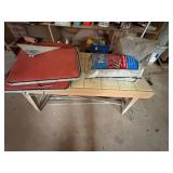 ENTIRE WALL OF CONTENTS W/ FLOWER POTS/ PAINT/ BUCKET/ METAL CABINET- BMT