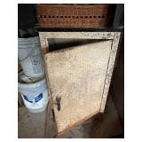 ENTIRE WALL OF CONTENTS W/ FLOWER POTS/ PAINT/ BUCKET/ METAL CABINET- BMT