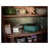 ENTIRE WALL OF CONTENTS W/ FLOWER POTS/ PAINT/ BUCKET/ METAL CABINET- BMT