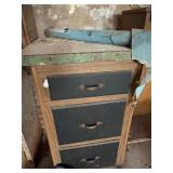 ENTIRE WALL OF CONTENTS W/ FLOWER POTS/ PAINT/ BUCKET/ METAL CABINET- BMT