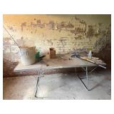METAL FOLDING TABLE & CONTENTS- BMT