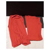 kaimimei Casual 2 Piece Outfit for Women - Linen Long Sleeve Button Down Shirt + Flare Pleated Wide Leg Pants Sets Streetwear Size- Medium
