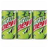 Mountain Dew Citrus Soda Pop  7.5 fl oz  10 Pack Mini Cans