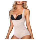 REYEOGO Shapewear Bodysuit for Women Tummy Control Butt Lifter Panty Hi-Waist Trainer Stomach Body Shaper Slimming Girdles (Beige, 3X-Large)