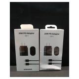 2 pk Samsung USB-C Super Fast Charging Wall Charger-25W PD Charger Adapter with Type-C Cable(6.6ft) for Samsung Galaxy S25/S25 Ultra/S24/S24 Ultra/S24+/S23/S23 Ultra/S23+/S22/Ultra/S21/Ultra/Note20