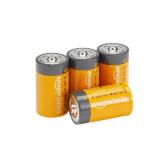 Amazon Basics 4-Pack D Cell Alkaline Everyday Batteries, 1.5 Volt, 5-Year Shelf Life