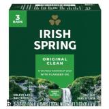 Irish Spring Original Clean Deodorant Bar Soap for Men  for All Skin Types  3.7oz  3 Pack