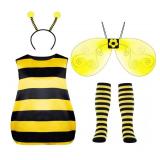 Lelike Bee Costume Adult Queen Bumble Bee Costume for Women Bumblebee Halloween Costumes 16-18