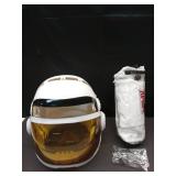 Astronaut Helmet with Movable Visor Pretend Play Toy Set for School Classroom Dress Up for Kids 10-12 Years White