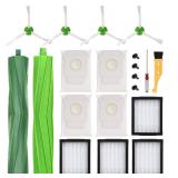 13 Pack Replacement Parts for iRobot Roomba i3 i7 j7 i4 i7+ i3+ i4 i4+ i6 i6+ i8 i8+ j7+ Plus E5 E6,I & j Series(1 Rubber Brush, 4 Filter,4 Brush,4 Dirt Disposal Bags)